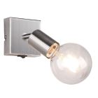 Nickel Wandstrahler Modern, Odin, mit Schalter