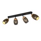 Schwarze Deckenstrahler Modern, Delana