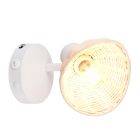 Rattan Wandleuchte Braun, Sijmen, mit Schalter