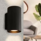 Moderne Up down Wandleuchte Schwarz, Sandy