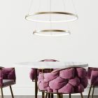 Design Pendelleuchte Gold, Kubra, 50W, warm- bis kaltweiß einstellbare LED