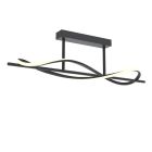 Moderne Deckenleuchte Schwarz, Levon, 30W, 3000K LED, 3-stufig dimmbar