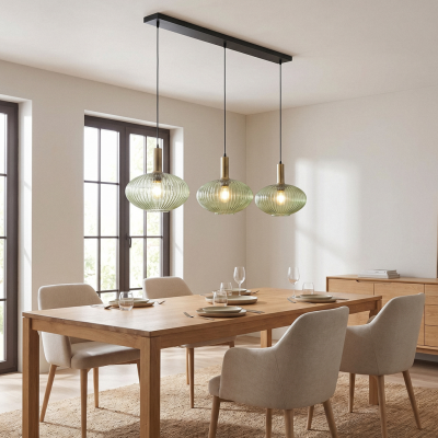 Retro Pendelleuchte Grün, Charlois