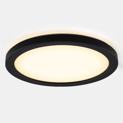 Kunststoff Badezimmer Deckenleuchte Schwarz, Shivani, 8W, 3000K LED, IP44