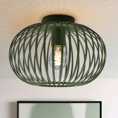 Industrielle Deckenlampe Grün, Lieve