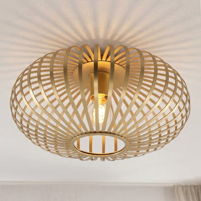 Industrielle Deckenlampe Gold, Lieve