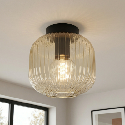 Retro Deckenleuchte Bernstein, Charlois