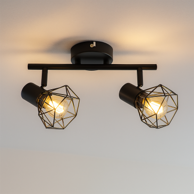 Industrielle Deckenstrahler Schwarz, Jaylano