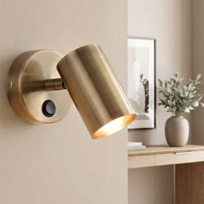 Moderne Wandleuchte Bronze, Elena, mit Schalter