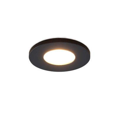Schwarze Terassenüberdachung Beleuchtung Dico, IP65, dimbar