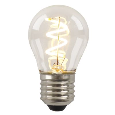 Dimmbare Olucia E27 LED-Filament Lampe Tuelo, P45, 4W, 2700K