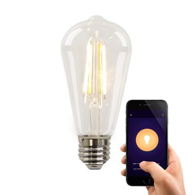 Olucia Smart LED-Lampe E27 Deco, 5W, dim to warm