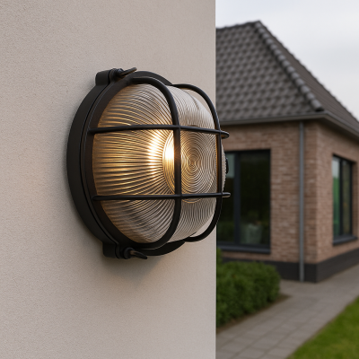 Industrielle Außenleuchte Schwarz, Juanita, IP44