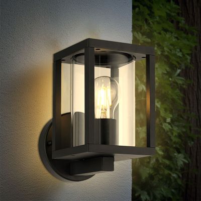 Moderne Außenleuchte Schwarz, Amalie, IP54