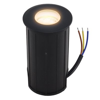 Aluminium Bodeneinbaustrahler außen Schwarz, Catamarca, 3W, 2700K LED, IP68