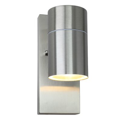 Moderne Außen Wandleuchte mit Dämmerungsmelder Silber, Pedro, IP44