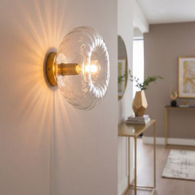 Retro Wandleuchte Transparent, Diane