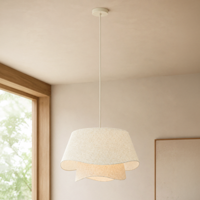 Landhaus Pendelleuchte Beige, Mimi