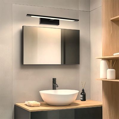 Moderne Spiegelbeleuchtung Schwarz, Steffy, 6W, 3000K LED, IP44