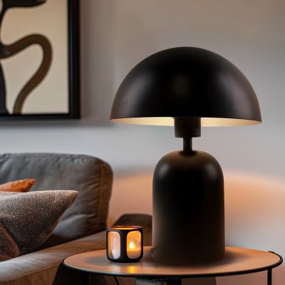 Moderne Tischleuchte Schwarz, Isha, mit Schalter