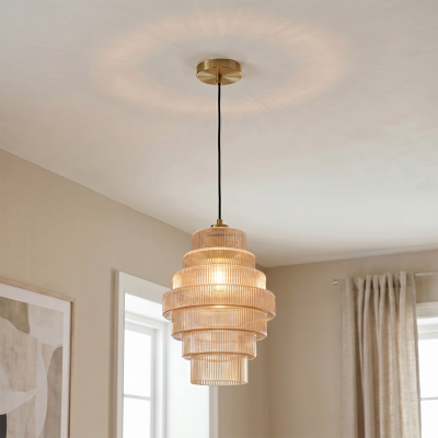 Retro Pendelleuchte Bernstein, Paris