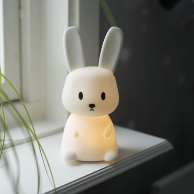 Kunststoff Kinderzimmer Nachtlampe Weiß, Bunny, 0,5W, RGBW LED, mit Schalter