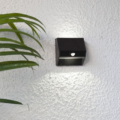 Kunststoff Solar Außen Wandleuchte Schwarz, Amier, 0,06W, 5000K LED, IP44