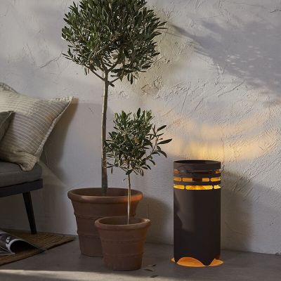 Kunststoff Außen Tischleuchte Braun, Aidan, 0,3W, 3000K LED, IP44