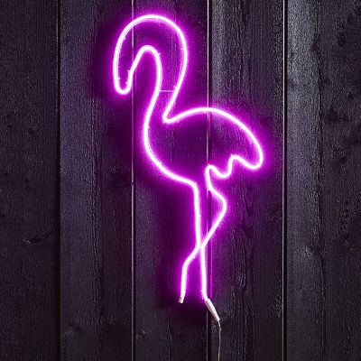 Metall Außenleuchte Rosa, Flamingo, 5,8W, rosa LED, IP44