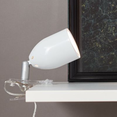 Kunststoff Klemmspot Weiß, Keke, mit Schalter