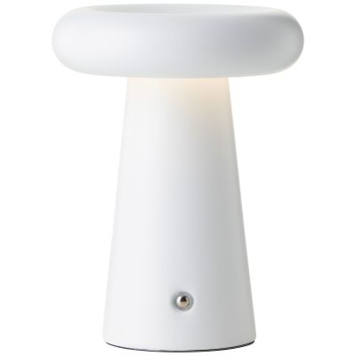 Moderne aufladbare Außen Tischlampe Weiß, Stig, 3W, 3000K LED, IP44, 3-stufig dimmbar