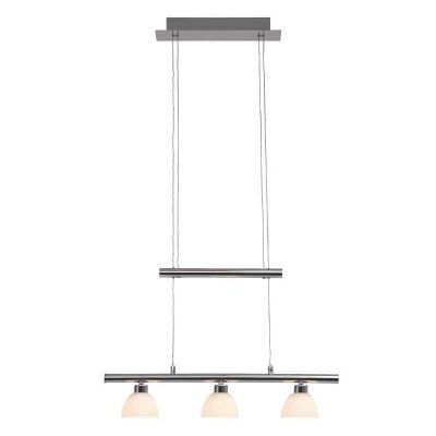 Glas Pendelleuchte Chrom, Tromp, 5W, 3000K LED, mit Touch-Dimmer