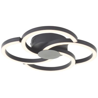 Design Deckenleuchte Schwarz, Somia, 22W, 3000K LED
