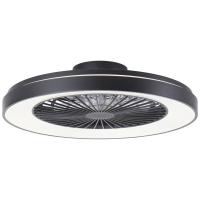 Moderne Deckenventilator Schwarz, Mazzaro, 48W, RGBW LED, mit Fernbedienung