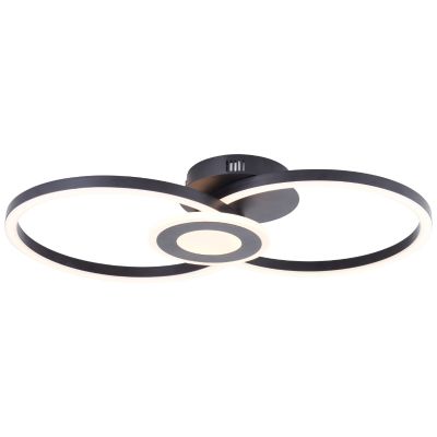Design Deckenleuchte Schwarz, Volkert, 24W, 3000K LED