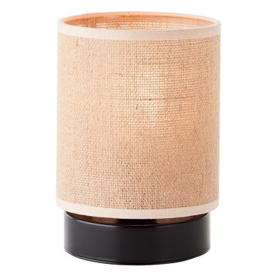 Landhaus Tischleuchte Beige, Quintus, mit Schalter