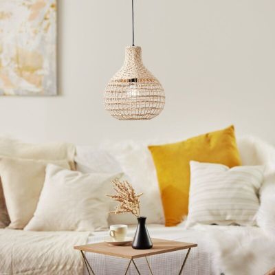 Rattan Pendelleuchte Braun, Sian