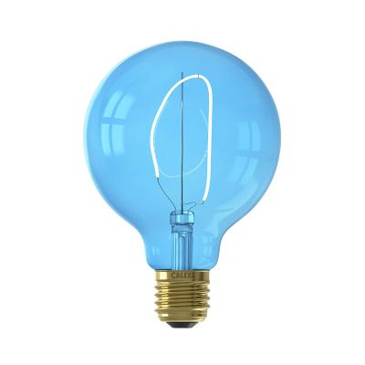 Blaue Calex LED Globe, Aminata, G95, E27, 4W, 2200k (zusätzliches atmosphärisches Weiß), dimmbar