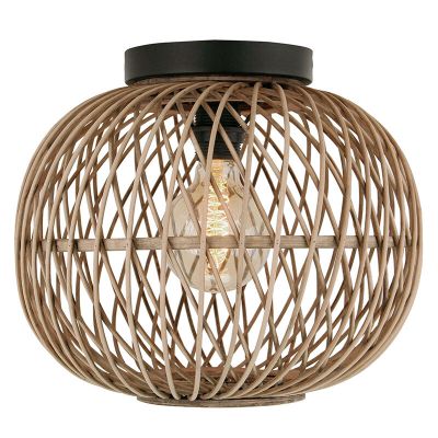Rattan Deckenleuchte Braun, Alja