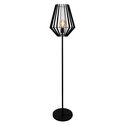 Industrielle Stehlampe Schwarz, Annabel, mit Schalter