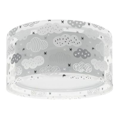 Graue Kinderzimmer Deckenleuchte Kunststoff, Clouds