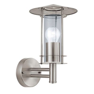 Silberne moderne Außenleuchte Edelstahl, Arabella, IP44