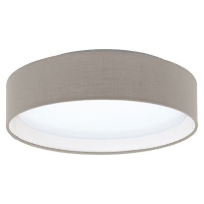 Taupe moderne Deckenlampe Stoff, Abano, 12W, 3000K LED
