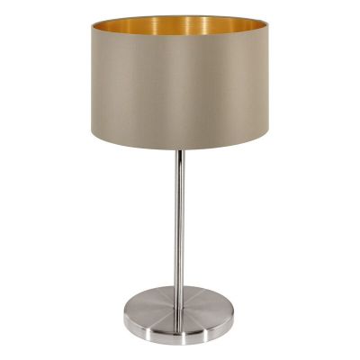 Goldene moderne Tischleuchte Stoff, Terme, mit Schalter