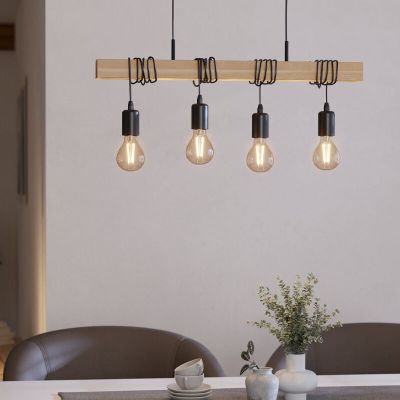 Holz Pendelleuchte Braun, Anton
