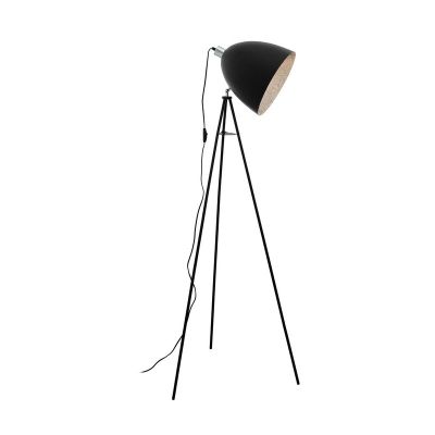 Schwarze Stehlampe Stahl, Eltjo, mit Schalter