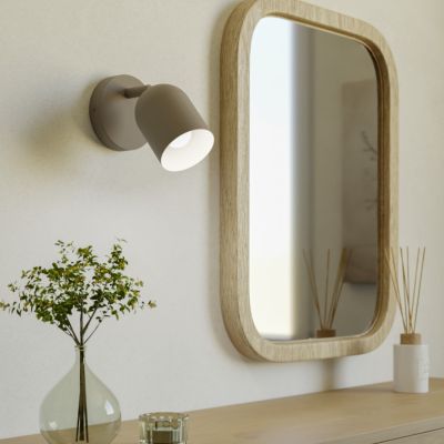 Braune vintage Wandstrahler Stahl, Tjitte