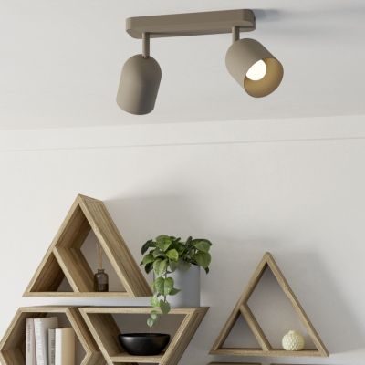 Braune vintage Deckenstrahler Stahl, Tjitte