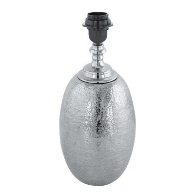 Nickel retro Tischlampe ohne Schirm Aluminium, Abdel, mit Schalter