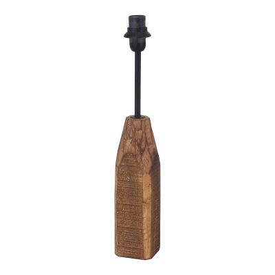 Holz Tischlampe ohne Schirm Braun, Noah, mit Schalter
